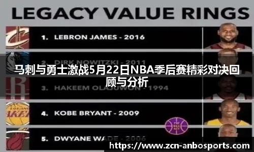 马刺与勇士激战5月22日NBA季后赛精彩对决回顾与分析